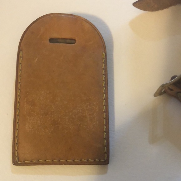 Authentic Louis Vuitton vachetta leather luggage tag 0013 - Picture 3 of 8